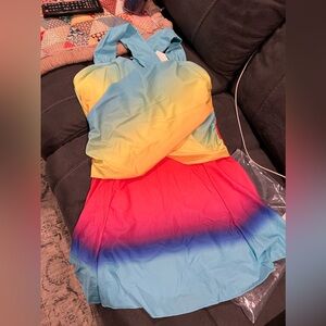 Ombre bathing suit top